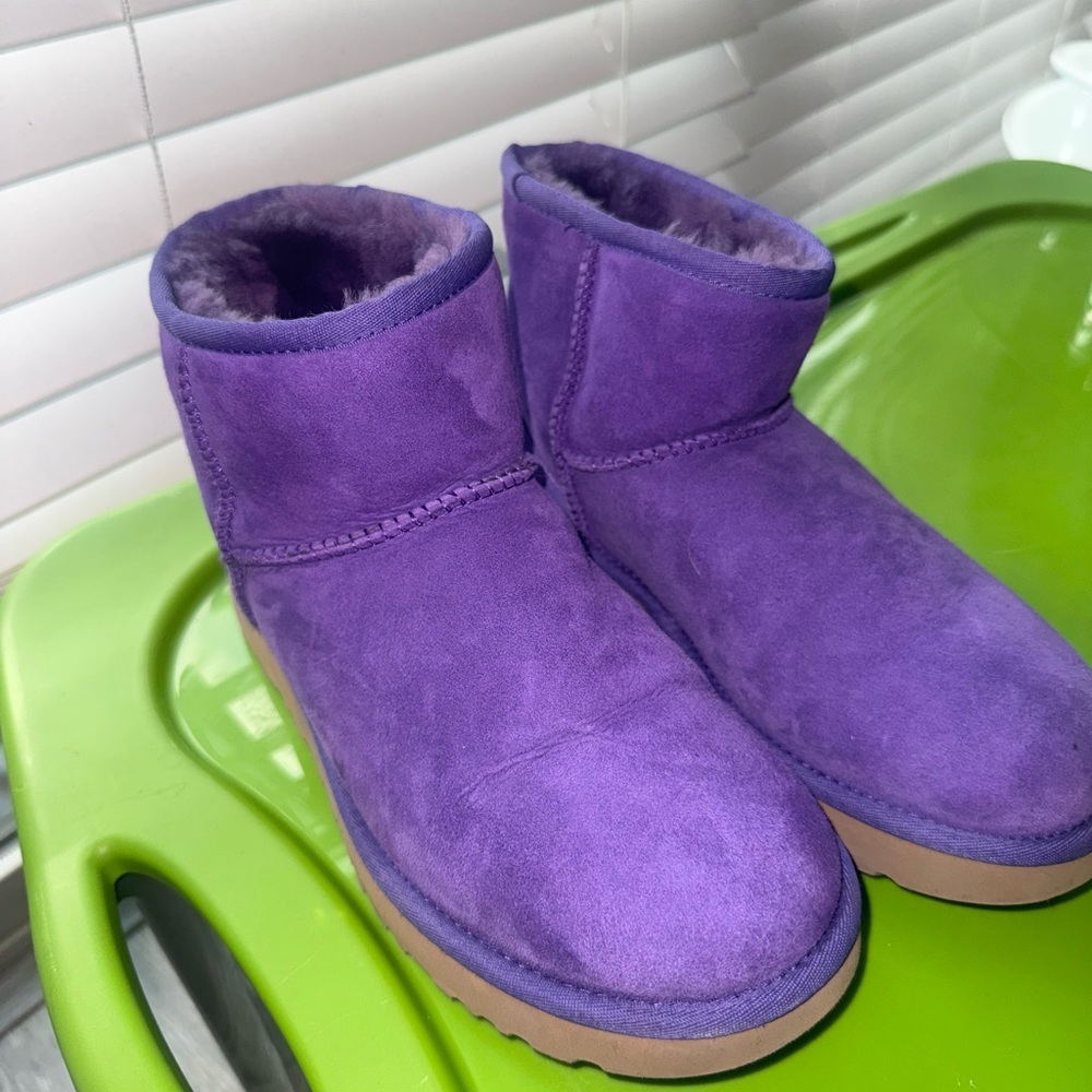 Purple Suede UGG Ankle Boots
